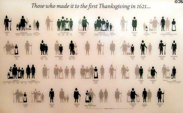Mayflower passengers who survived to the first Thanksgiving 