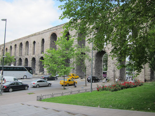 Side View of Valens Aqueduct, Istanbul Turkey
