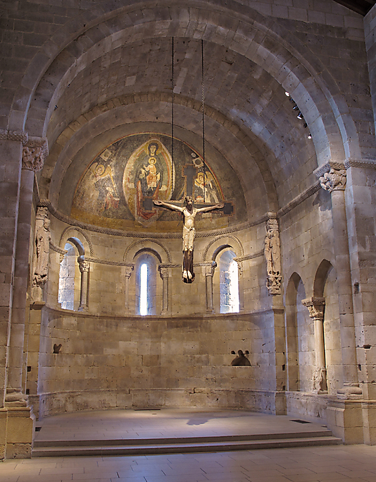 One small chapel in the Cloisters consists of the "Apse from San Martín at Fuentidueña" (ca. 1175–1200) originally from Segovia, Spain. (Photo: The Cloisters Collection)