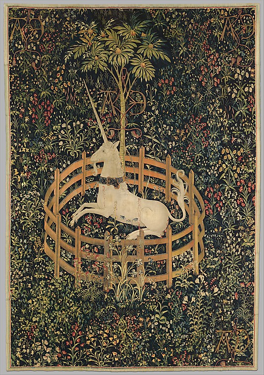 "The Unicorn in Captivity", Netherlandish, 1495-1505 (Cloisters, Metropolitan Museum of Art)