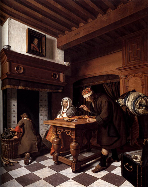Cornelis de Man "Man Weighing Gold" 1670, Private collection