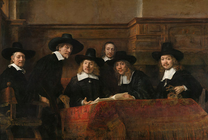 Rembrandt, "De Staalmeesters (The Sampling Officials)" 1662, Rijksmuseum Museum, Amsterdam