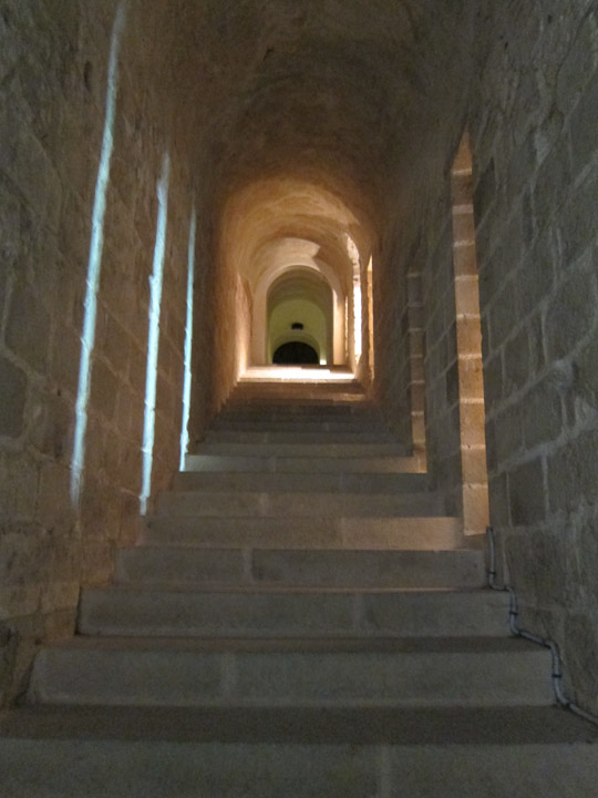 inside stairs, Mont Saint Michel
