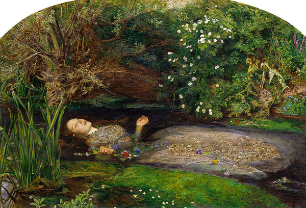 John Everett Millais, "Ophelia", Tate Gallery, London
