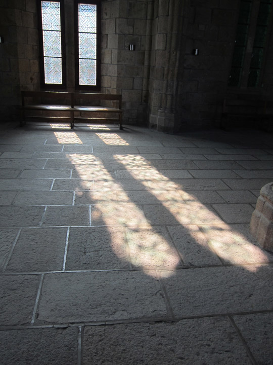 sunlight, Monastery, Mont Saint Michel