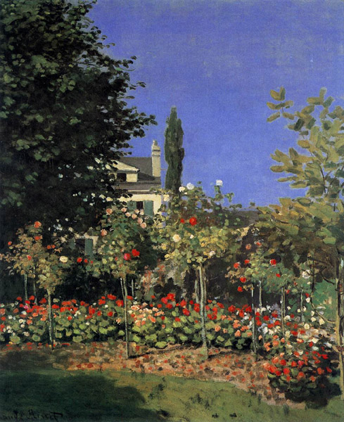 Claude Monet - Garden in Bloom in Sainte-Adresse