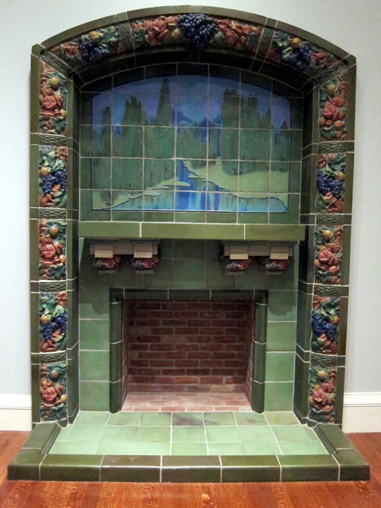 Rookwood arts and crafts fireplace