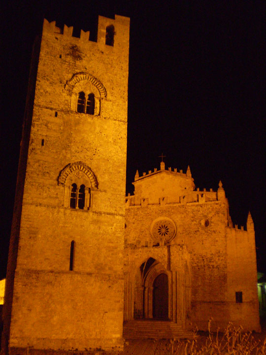 Chiesa Matrice (Mother Church) at night, Erice, Sicily