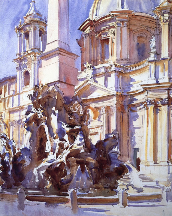John Singer Sargent - Piazza Navona, Roma