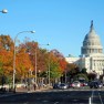 US capitol, autumn leaves
