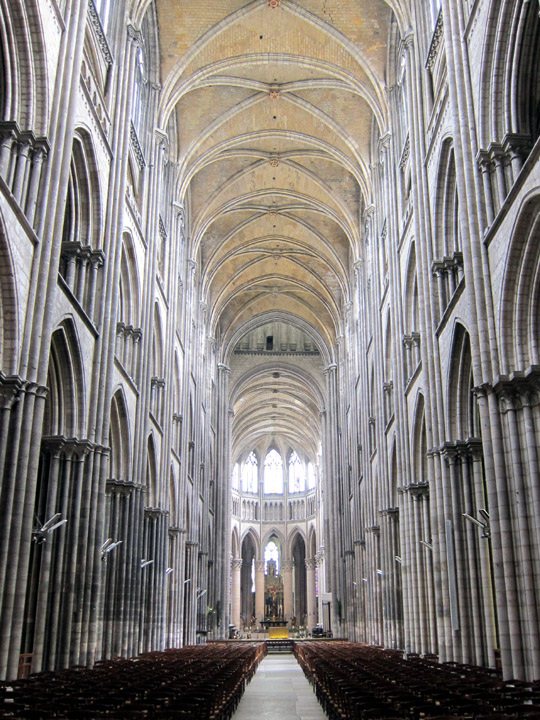 Main aisle of the Rouen Cathedral.