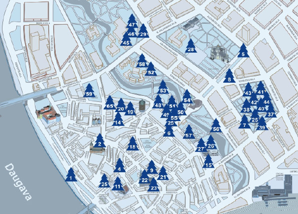 Riga Christmas tree map
