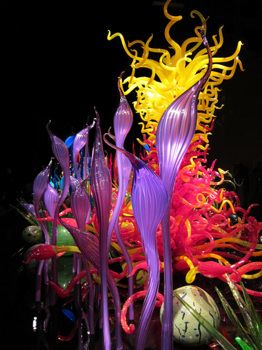 Layers in a sea of Chihuly glass