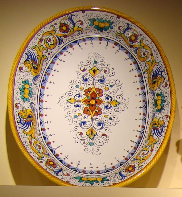 Italian Deruta Ceramic style platter