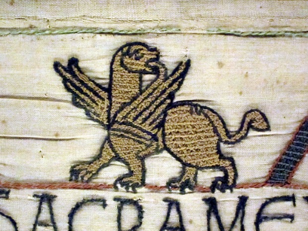 griffin detail, Bayeux Tapestry