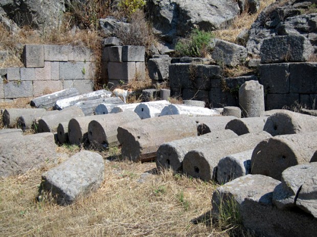 Misplaced ancient columns