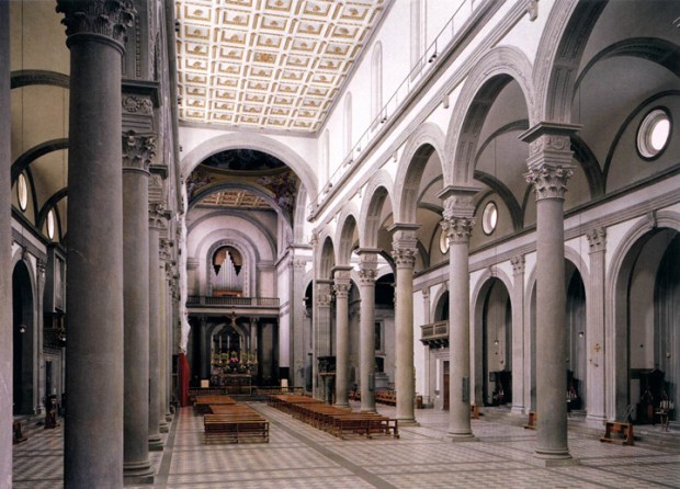Interior of San Lorenzo Church, Florence