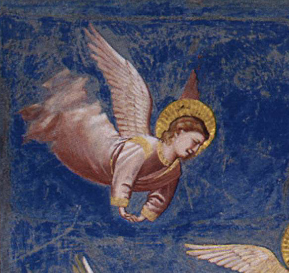 weeping angel, Crucifixion, Giotto