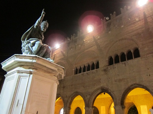 Piazza Cavour at night, Rimini