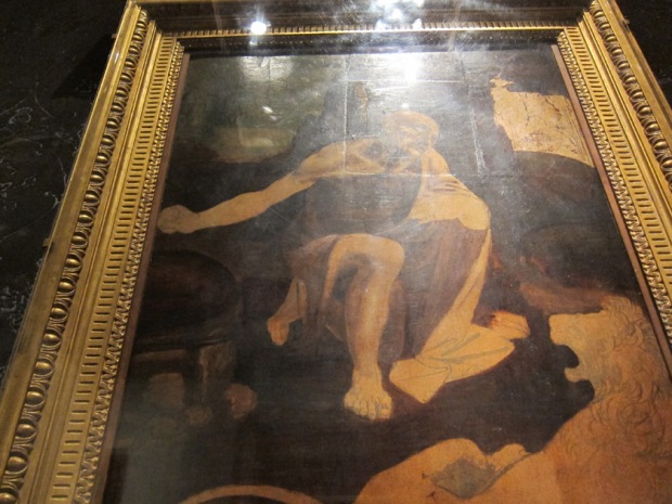 cut panel seams, restoration, Leonardo da Vinci, "Saint Jerome in the Wilderness"