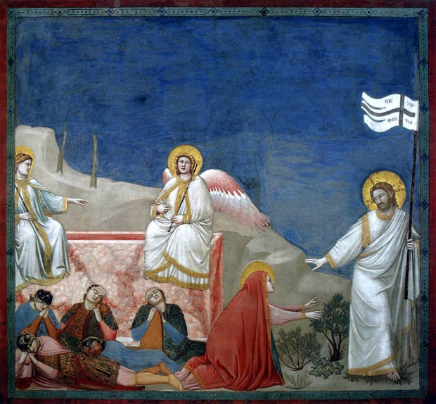 Giotto di Bondone, "Scenes from the Life of Christ: 21. Resurrection (Noli me tangere)", 1304-1306, Scrovegni Chapel, Padua