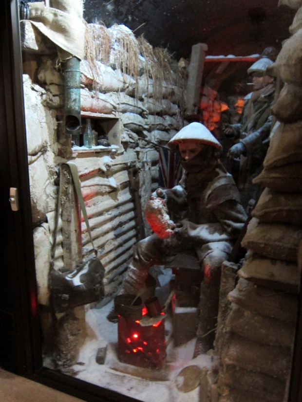 WWI somme winter trench diorama