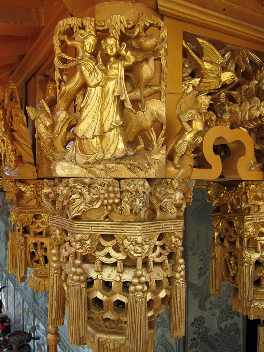 temple gold carved detail