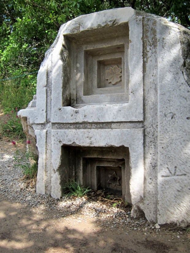 Remnant of a coffered ceiling at Troy