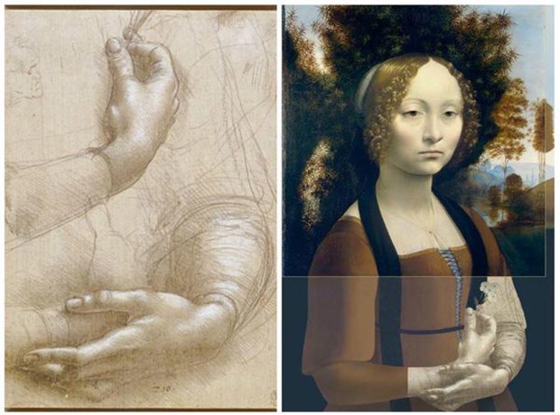 Ginevra de' Benci reconstriction - Leonardo da Vinci