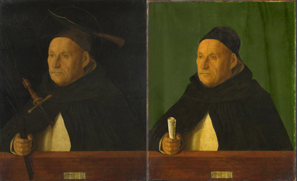 "A Dominican, with the Attributes of Saint Peter Martyr" by Giovanni Bellini