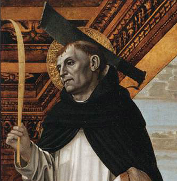 Ambrogio Bergognone - "Saint Pierre martyr and a female patron 