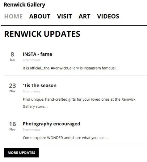 Renwick updates